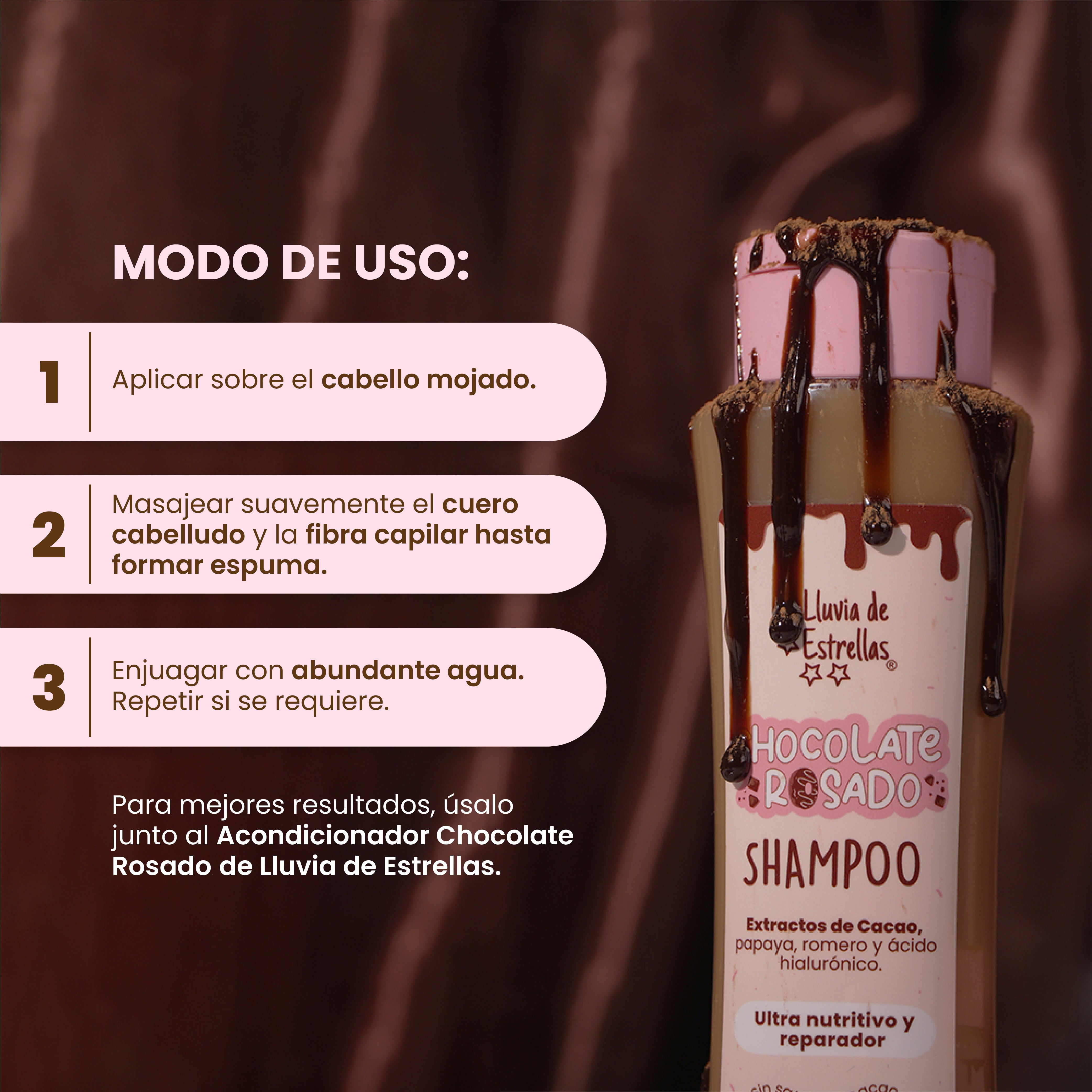 SHAMPOO CHOCOLATE ROSADO